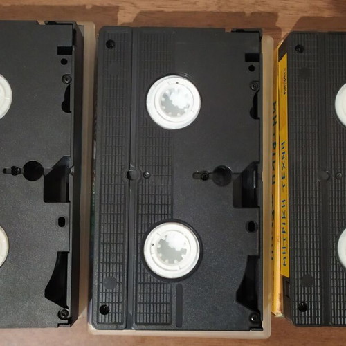 Used video cassettes, 4 pieces, dubbed