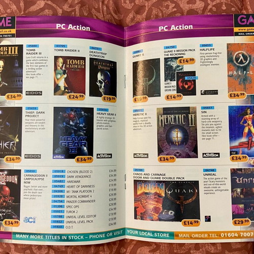 Video Games Catalogue 1998 like new