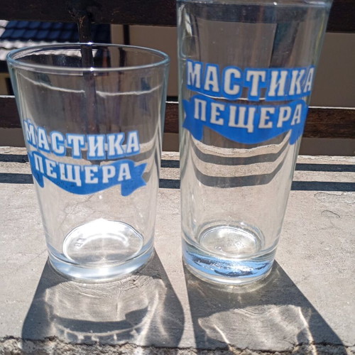 Collector's glass set of 2 new for various drinks