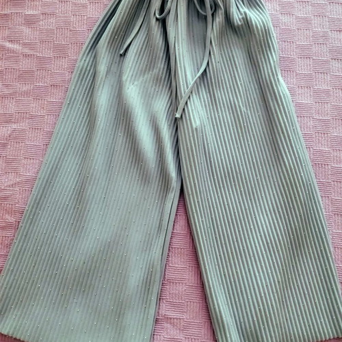 Girls' set with rhinestone blouse and pants, age 9