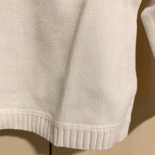 Burberry cotton pullover like new, white unisex
