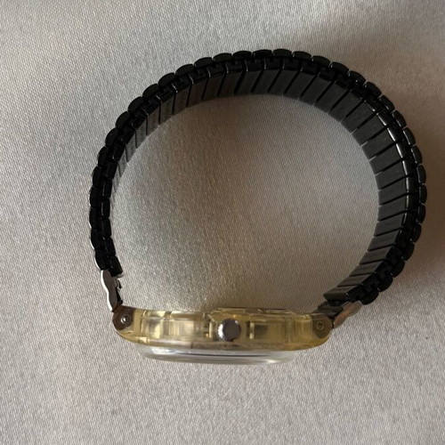 Swatch 90s watch used, black and silver