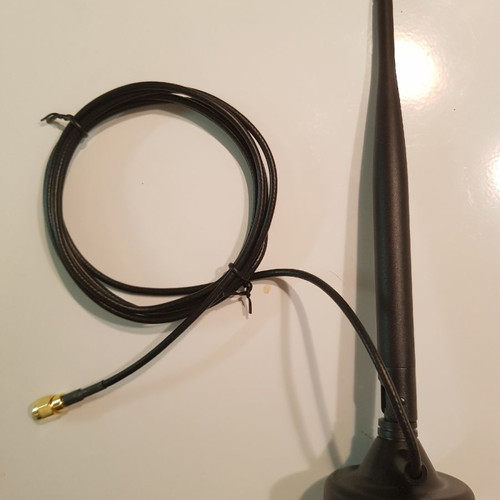 2.4GHz Omni 5dBi antenna used with network card antenna and 5m SMA extension