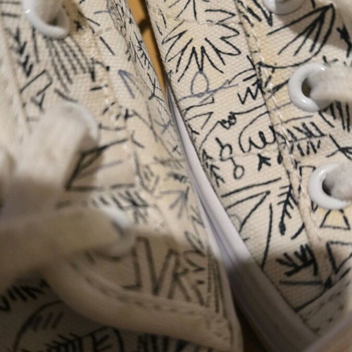 Lacoste canvas shoes used, size 37, white