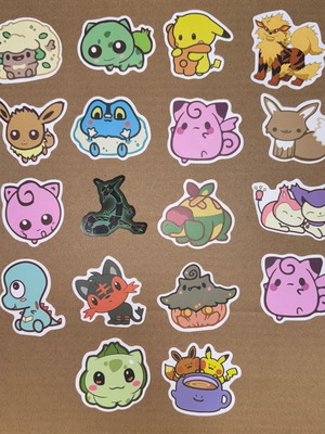 Αυτοκόλλητα Pokemon καινούργια, πακέτο 18 τεμαχίων