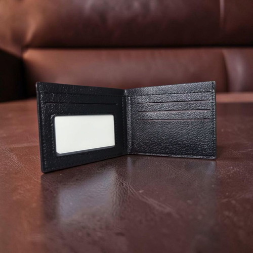Wallet with IC XC NIKA inscription new, black and white