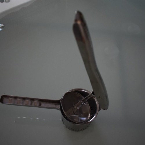 Kitchen tools like new, set No3 with funnel, press, cutter and thermometer