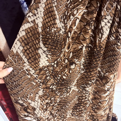 BSB Maxi Dress Animal Print Like New, One Shoulder with Chains