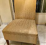  Vintage σετ σαλονιού από μασίφ ξύλο (4 καρέκλες, 2 πολυθρόνες, 1τραπεζάκι)