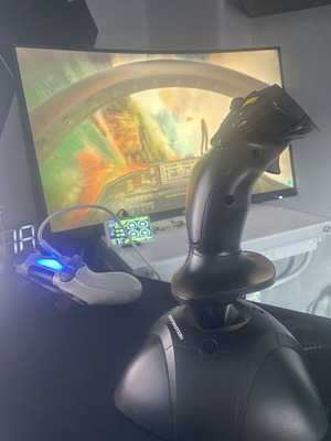 Thrustmaster USB joystick for PC, black