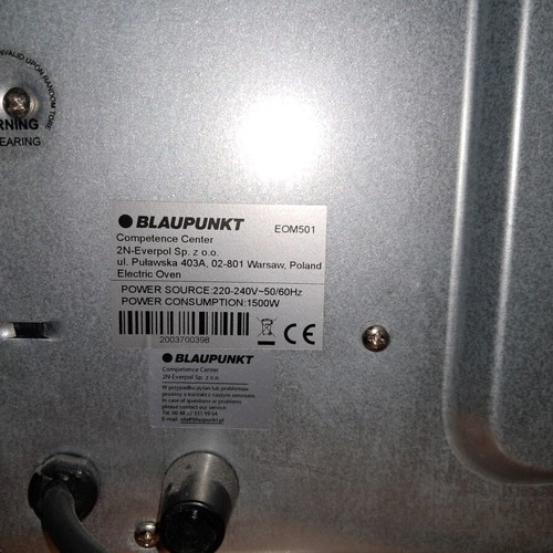 Blaupunkt EOM501 Electric Oven 50L with Convection, New