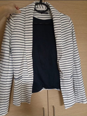 Cotton striped black and white jacket like new, size S