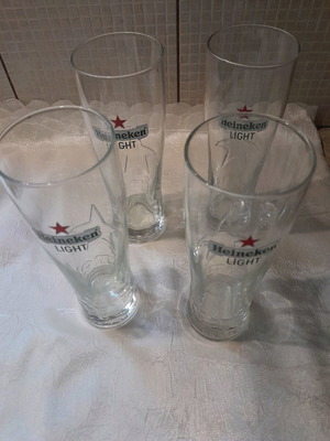 Συλλεκτικά ποτήρια Heineken σαν καινούργια, πακέτο 4 τεμαχίων