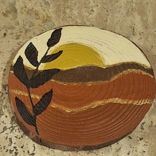 Wooden magnet handpainted, made to order