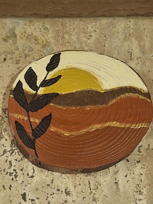 Wooden magnet handpainted, made to order