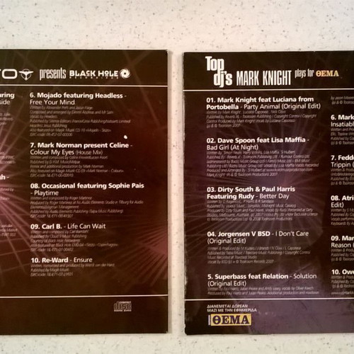 Top dj's CDs Mark Knight and Tiesto, pack of 2