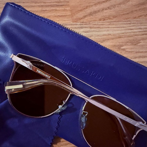 Trussardi sunglasses like new, pink gold color