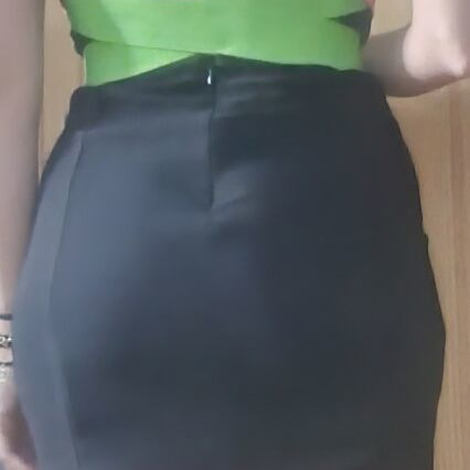 Black fitted backless dress size S