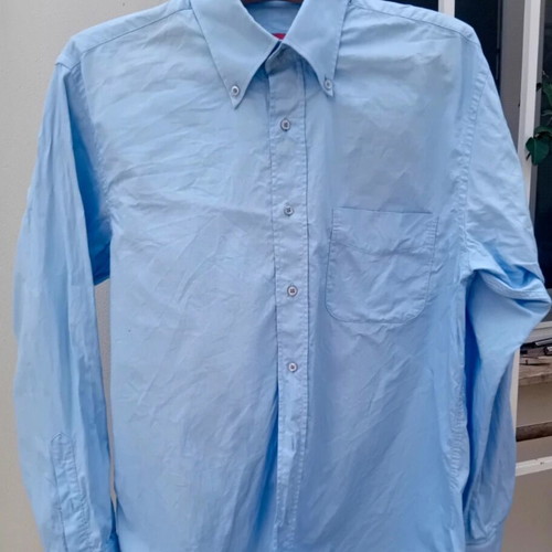 Cotton turquoise dress shirt like new, size L