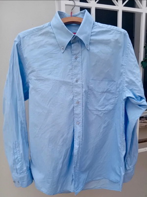Cotton turquoise dress shirt like new, size L