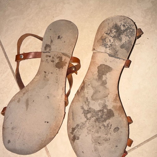 Sandals size 40 like new, beige and brown