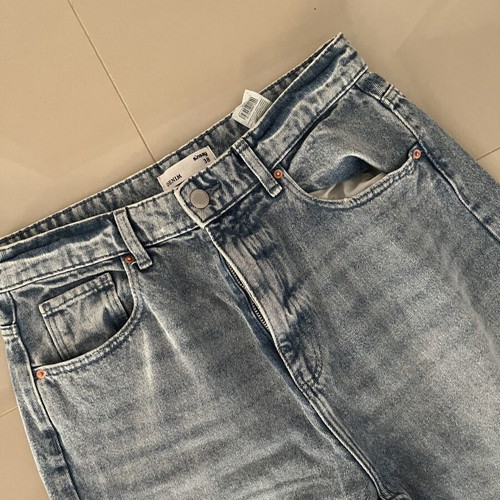 Sinsay Wide Leg Jeans Size 38 Like New, Stonewashed Blue