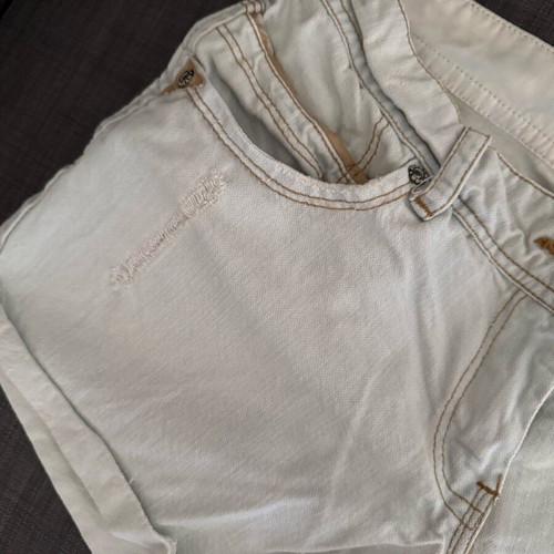 Pink Woman denim shorts like new, size M, white