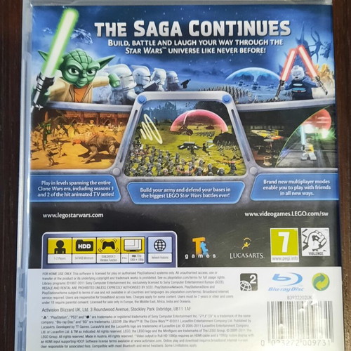 Lego Star Wars III The Clone Wars PS3 game used with manual