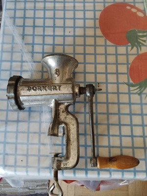 Vintage Porket meat grinder used from Czechoslovakia