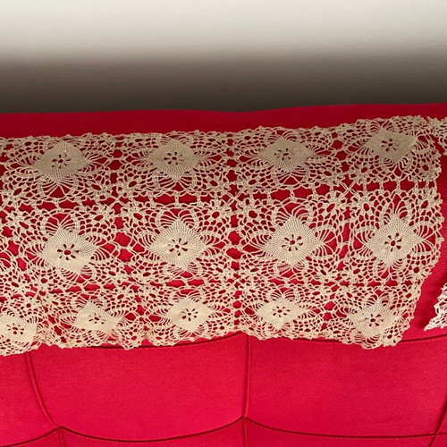 Set of 3 handmade crocheted table runners, new