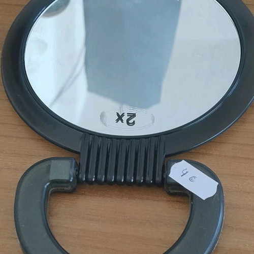 Double-Sided Mirror with Normal and Magnifying Side, Like New
