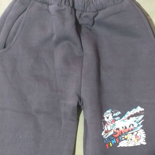 Vintage kids fleece pants dark gray new, size 10