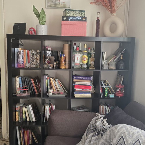 Ikea Kallax shelving unit used with minor color wear
