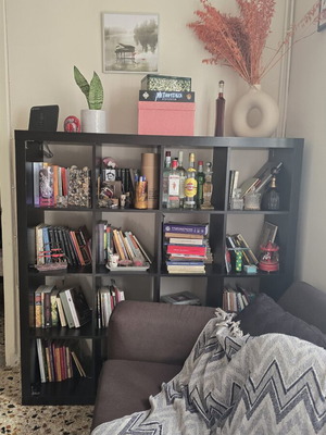 Ikea Kallax shelving unit used with minor color wear
