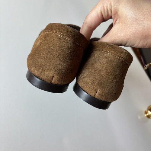 Zara leather moccasin loafers with tassels size 37 like new, brown