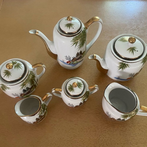 Vintage Hayasi Japanese Fine China Geisha Girl Bone China Kutani tea set like new