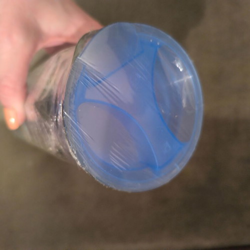 Glass jug with plastic lid like new