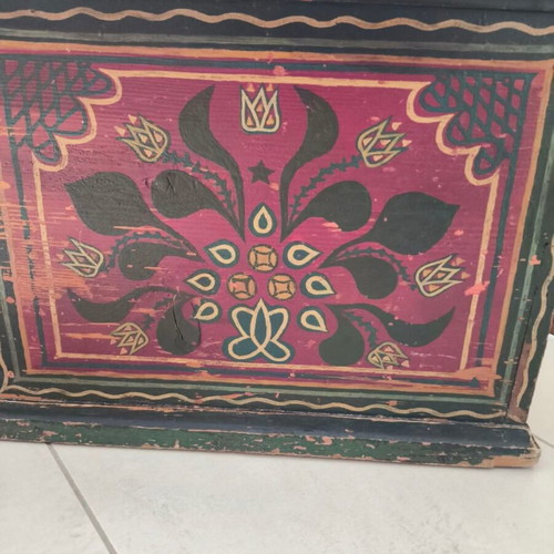 Wedding Chest used with Painted Floral Decoration circa 1900