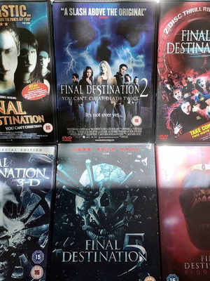 Final Destination DVD collection used, parts 1-6 with English subtitles