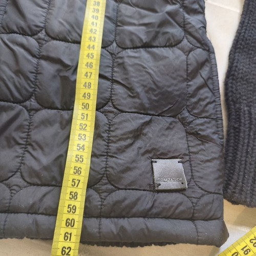 Tom Tailor men's jacket-sweater large slim with knit sleeves and quilted lining