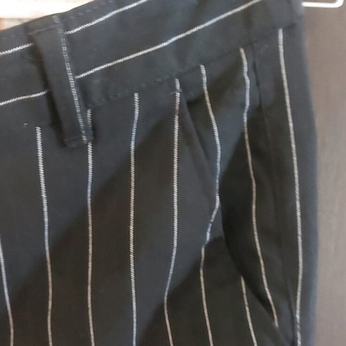 Women's pants new, straight cut, striped silver, sizes XXXS and S
