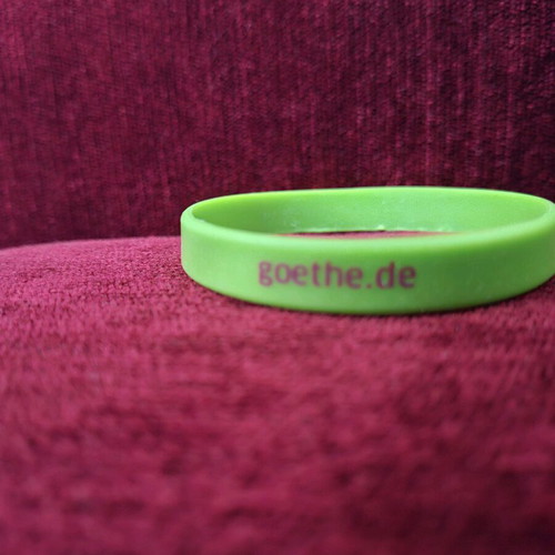 Rubber bracelet used, German green