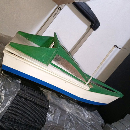 Handmade Remote Control Speedboat Wooden Construction new