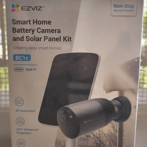 Ezviz BC1C 4K WiFi Camera Kit with Battery and Solar Panel