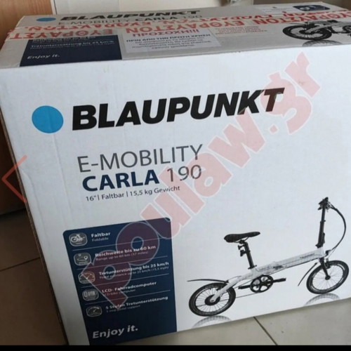 Electric bike like new, folding, city style, white, V-Brakes