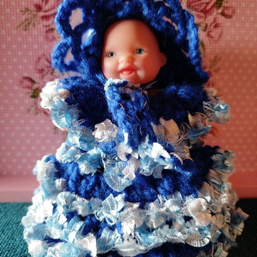 Doll with Handmade Dress and Hat New