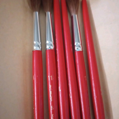 Painting brushes No11 new, set of 6 pieces