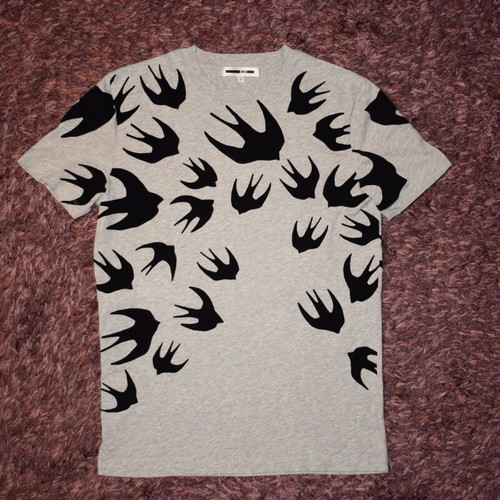 MCQ by Alexander McQueen Signature Swallow T-shirt men size M like new