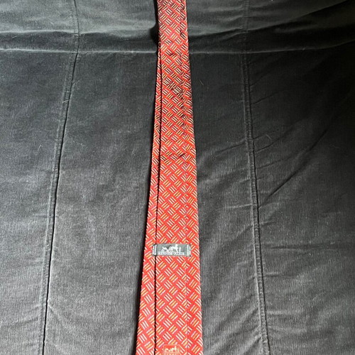 Hermes tie 100% silk new, red