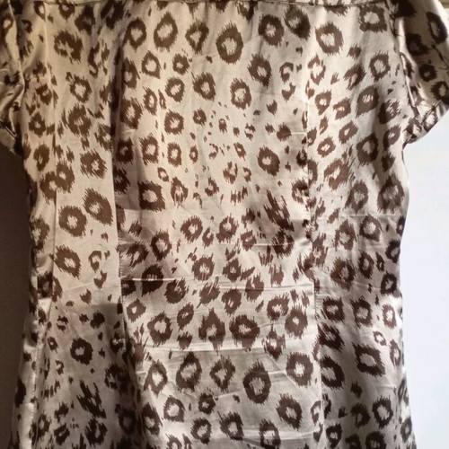 Stradivarius satin shirt with animal print, like new, size L